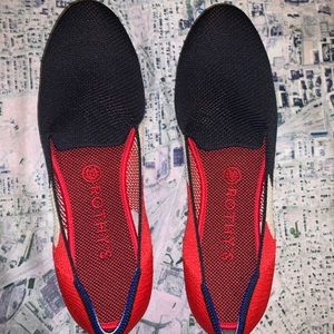 ROTHY’S - The Flat - Red & Navy Blue - Size: 9 1/2